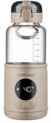 MyBabyBottle Pro - przenośny podgrzewacz wody i mleka dla dzieci | Beż
