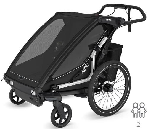 Thule Chariot Sport 2 Double - podwójna przyczepka rowerowa | G3 Black