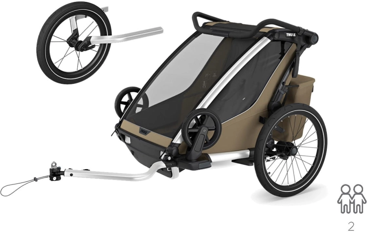 Thule-Chariot-Cross-2-Double-Jog-Kit---podwójna-przyczepka-rowerowa-z-zestawem-do-joggingu-G3-Faded-Khaki.jpg