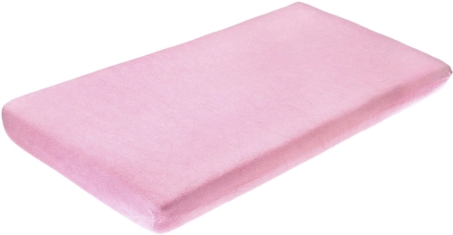 Caretero - prześcieradło nieprzemakalne frotte 120x60 cm | Różowy