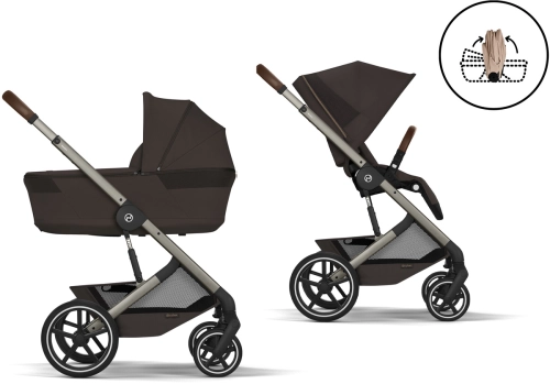 Cybex Balios S Lux 3.0 - wózek dziecięcy 2w1 składany z gondolą | Chocolate Brown