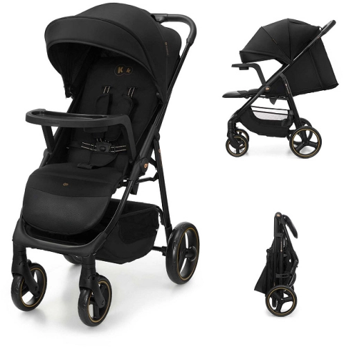 Kinderkraft Trig 3 Tray - wózek dziecięcy spacerowy z tacką | Onyx Black