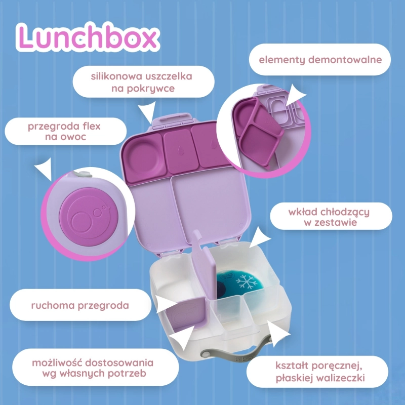 B.box lunchbox pojemnik na lunch obiad do szkoły przedszkola na wycieczkę