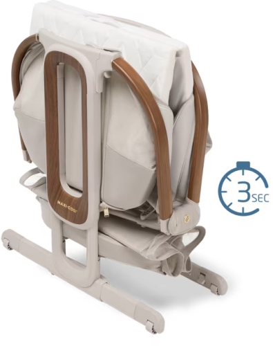 Beżowe składane łóżeczko dostawne Maxi Cosi Iora PRO Elegance Beige