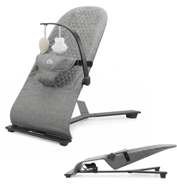 Leżaczek dziecięcy, niemowlęcy Kinderkraft Mimi ciemny szary dark grey