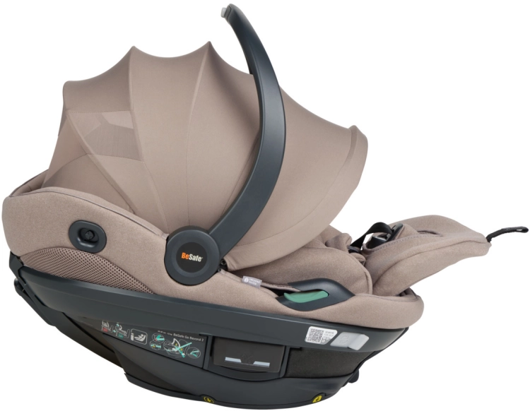 Fotelik samochodowy BESAFE 0-13 kg go beyond 2 ciemny piaskowy zdjęcie z daszkiem