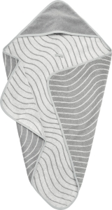 Leander ręcznik kąpielowy dla dziecka Woodland Organic Cool Grey