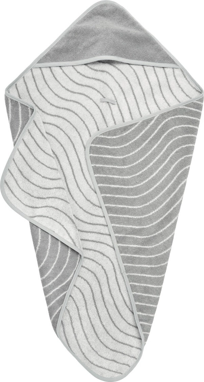 Leander ręcznik kąpielowy dla dziecka Woodland Organic Cool Grey