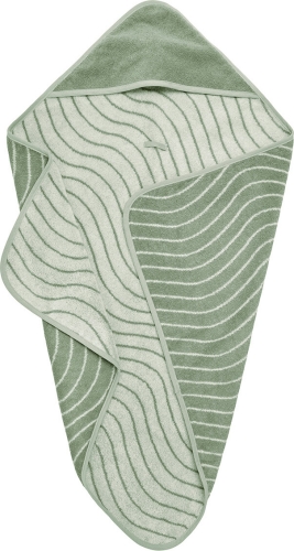 Leander ręcznik kąpielowy dla dziecka zielony Woodland Organic Sage Green
