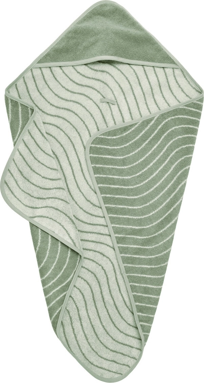 Leander ręcznik kąpielowy dla dziecka zielony Woodland Organic Sage Green