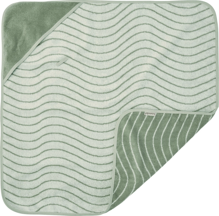 Leander ręcznik kąpielowy dla dziecka zielony Woodland Organic Sage Green