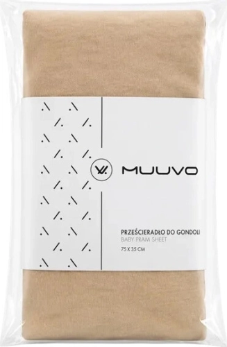 Muuvo - bambusowe prześcieradło do gondoli | 75x35x3 cm Beż