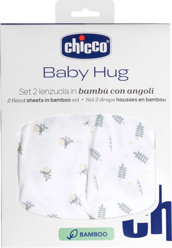 Chicco Prześcieradło Bambusowe 2szt Greenery