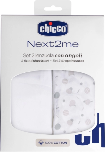 Chicco - prześcieradło, zestaw do łóżeczka Next2Me | Confetti