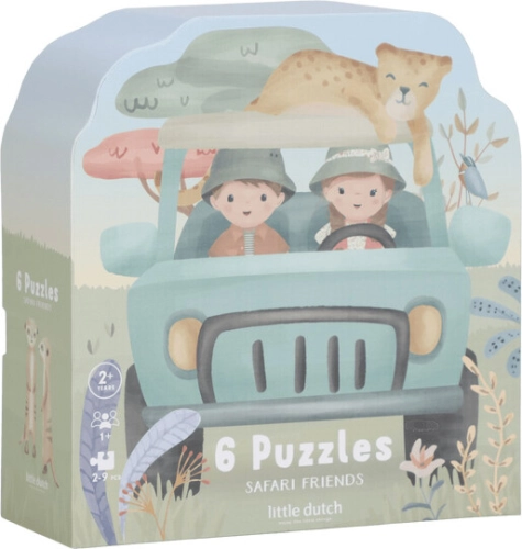 Little Dutch - puzzle XL dla dzieci | Safari Friends FSC