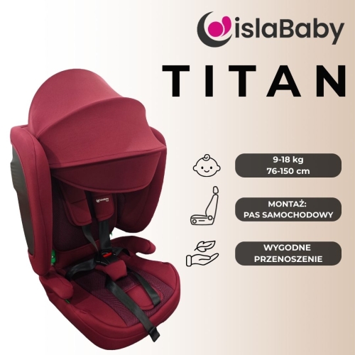 IslaBaby Titan fotelik samochodowy od 9 do 36 kg