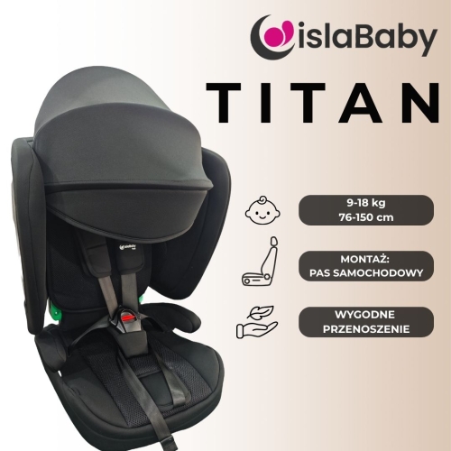 IslaBaby Titan fotelik samochodowy 9-36 czarny