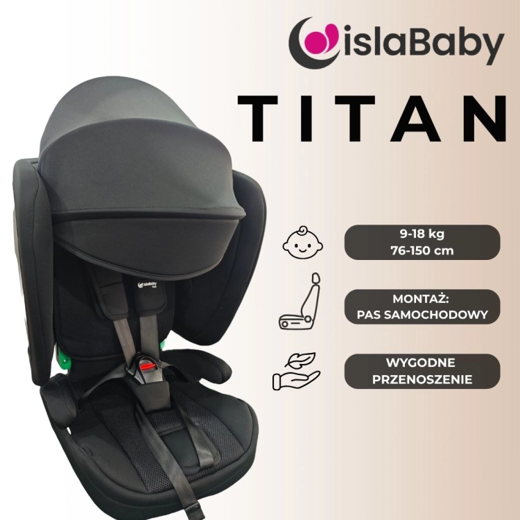 IslaBaby Titan fotelik samochodowy 9-36 czarny