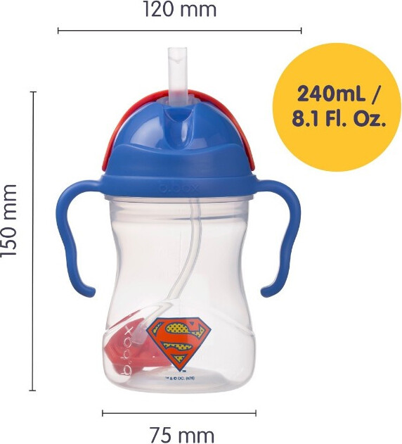 b.box Bidon ze słomką 240 ml Superman