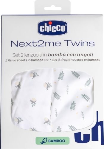 Chicco Prześcieradła bambusowe Bambus Greenery