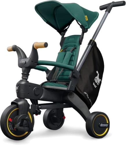 Doona Liki Trike S5 5w1 Deluxe - składany rowerek trójkołowy | Green