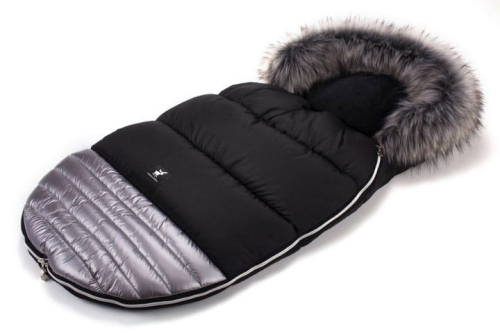 Cottonmoose Moose Shine 651 - ciepły śpiworek do wózka i fotelika | Silver