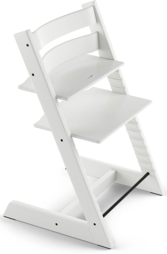 Stokke Tripp Trapp - krzesełko do karmienia z litego drewna dla dzieci i dorosłych | Beech - White