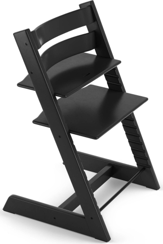Stokke Tripp Trapp - krzesełko do karmienia z litego drewna dla dzieci i dorosłych | Beech - Black