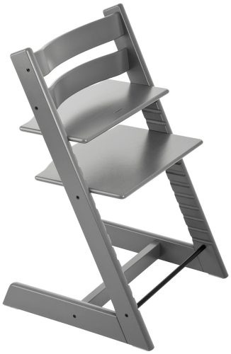 Stokke Tripp Trapp - krzesełko do karmienia z litego drewna dla dzieci i dorosłych | Beech - Storm Grey