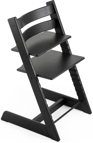 Stokke Tripp Trapp - krzesełko do karmienia z litego drewna dla dzieci i dorosłych | Oak - Black