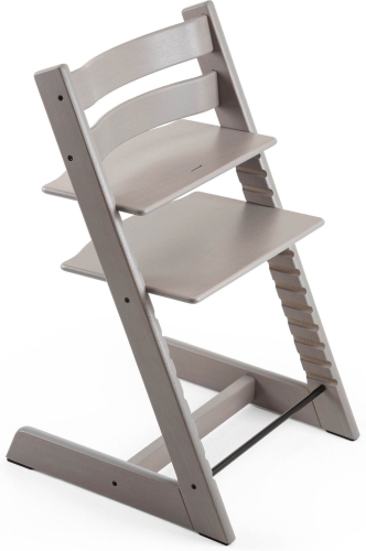 Stokke Tripp Trapp - krzesełko do karmienia z litego drewna dla dzieci i dorosłych | Oak - Greywash