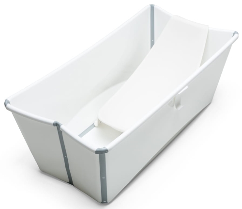 Stokke Flexi Bath - składana wanienka dziecięca z wkładką | White Gray