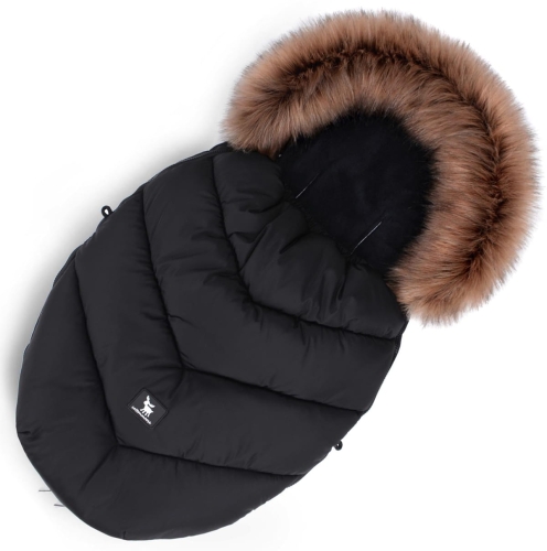 Cottonmoose Mini Moose Yukon - uniwersalny śpiworek do wózka spacerowego, gondoli lub fotelika | Black