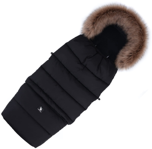 Cottonmoose Combi Yukon 3w1 - śpiworek wielofunkcyjny do wózka spacerowego, gondoli lub fotelika | Black