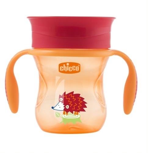 Chicco Kubek 360 do nauki picia 12m+ | Zielony/pomarańczowy