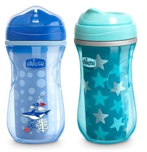 Chicco Kubek niekapek termiczny z twardym ustnikiem 14M+ | Niebieski