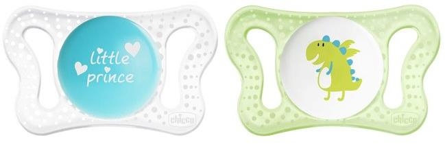 Chicco Smoczek Physio Micro silikonowy 0-2m 2szt | Niebieski