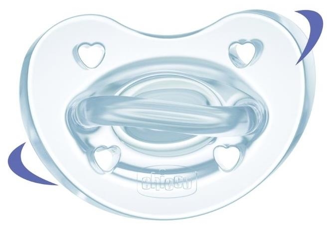 Chicco Smoczek Physio Soft silikonowy 0-6m 1szt | Transparent