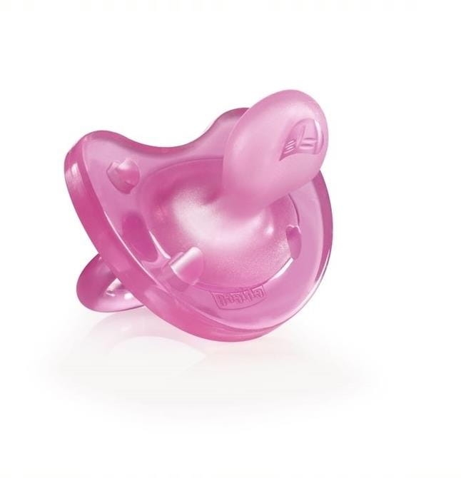 Chicco Smoczek Physio Soft silikonowy 0-6m 1szt | Różowy