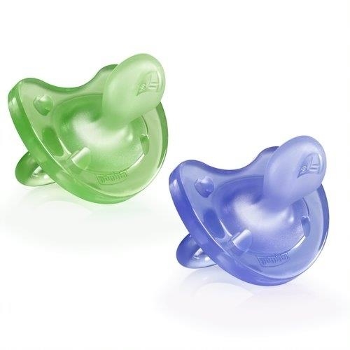 Chicco Smoczek Physio Soft silikonowy 16-36m 1szt | Zielony/fioletowy