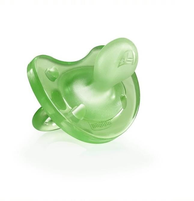Chicco Smoczek Physio Soft silikonowy 16-36m 1szt | Zielony/fioletowy