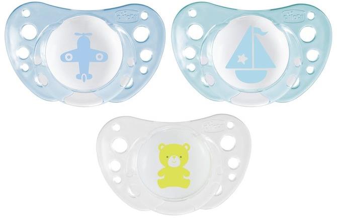 Chicco Smoczek Physio Air Silikonowy 0-6m 2szt | Niebieski