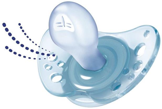 Chicco Smoczek Physio Air Silikonowy 0-6m 2szt | Niebieski