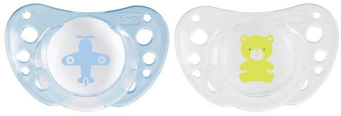 Chicco Smoczek Physio Air Silikonowy 0-6m 2szt | Niebieski