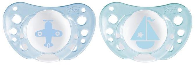 Chicco Smoczek Physio Air Silikonowy 0-6m 2szt | Niebieski