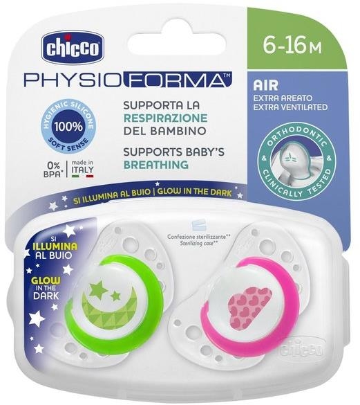 Chicco Smoczek Physio Air Silikonowy 6-16m 2szt | Lumi