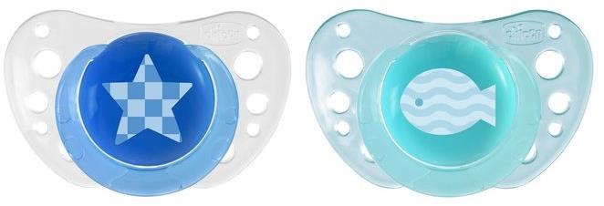 Chicco Smoczek Physio Air Silikonowy 6-16m 2szt | Niebieski