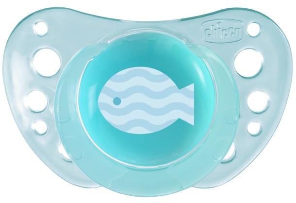 Chicco Smoczek Physio Air Silikonowy 6-16m 2szt | Niebieski