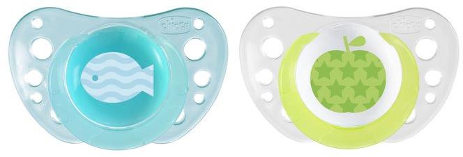 Chicco Smoczek Physio Air Silikonowy 6-16m 2szt | Niebieski