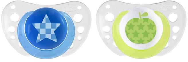 Chicco Smoczek Physio Air Silikonowy 6-16m 2szt | Niebieski